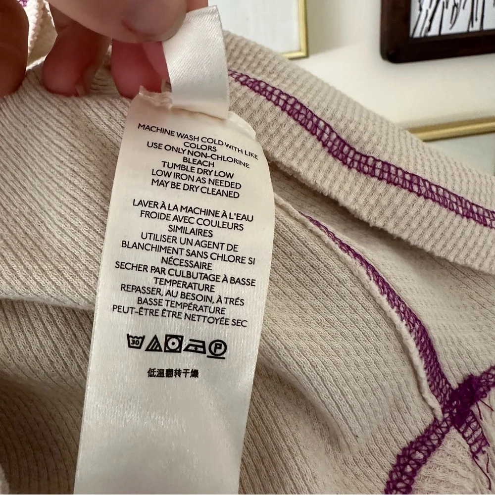 Free People She’s Reversible Cuff Thermal - Small, Oat - Picture 9 of 11